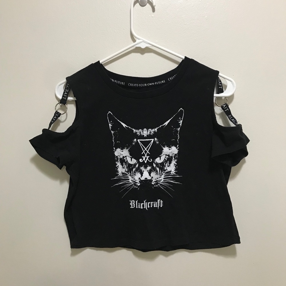 Black Craft Crop Top